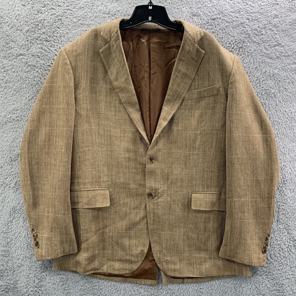 Brooks Brothers 1818 Madison E Thomas Blazer Mens 44R Full Canvas Wool Silk
